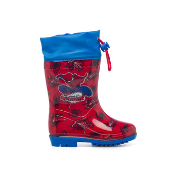 Stivali di gomma rossi da bambino con logo Spiderman, Idee Regalo Natale, SKU p471000052, Immagine 0